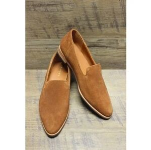 Patina Portland PLG Toffee Suede Leather Pointed Flat Size 9
